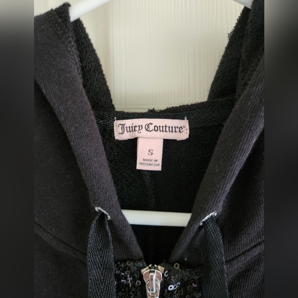 Juicy Couture Sequin Shimmer Zip Up Hoodie Size Small - Picture 2 of 8